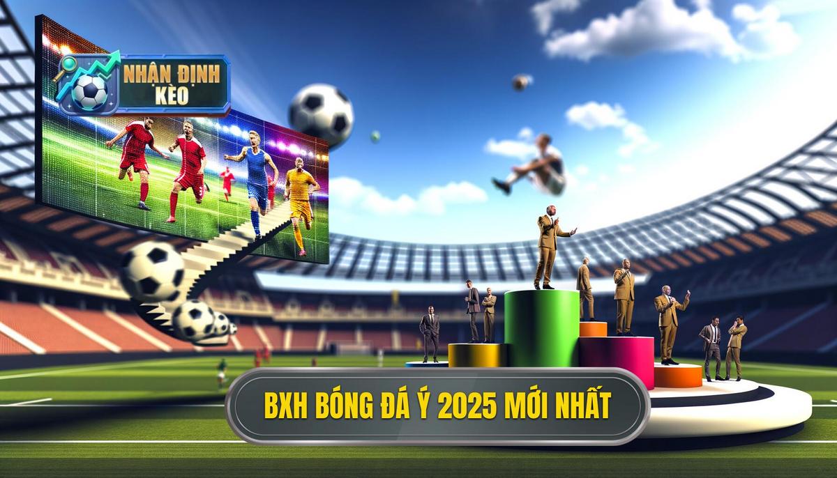 Bảng xếp hạng bóng đá Ý 2025 cập nhật mới nhất