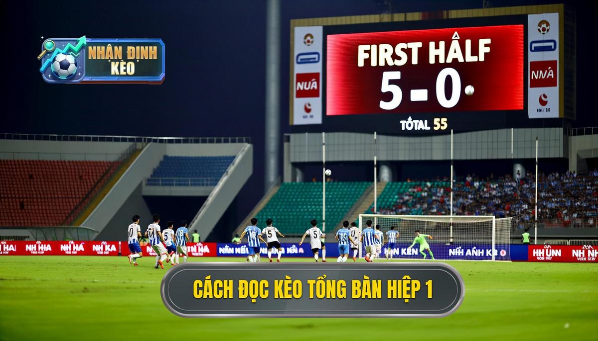 Cách đọc kèo cược tổng số bàn thắng hiệp 1