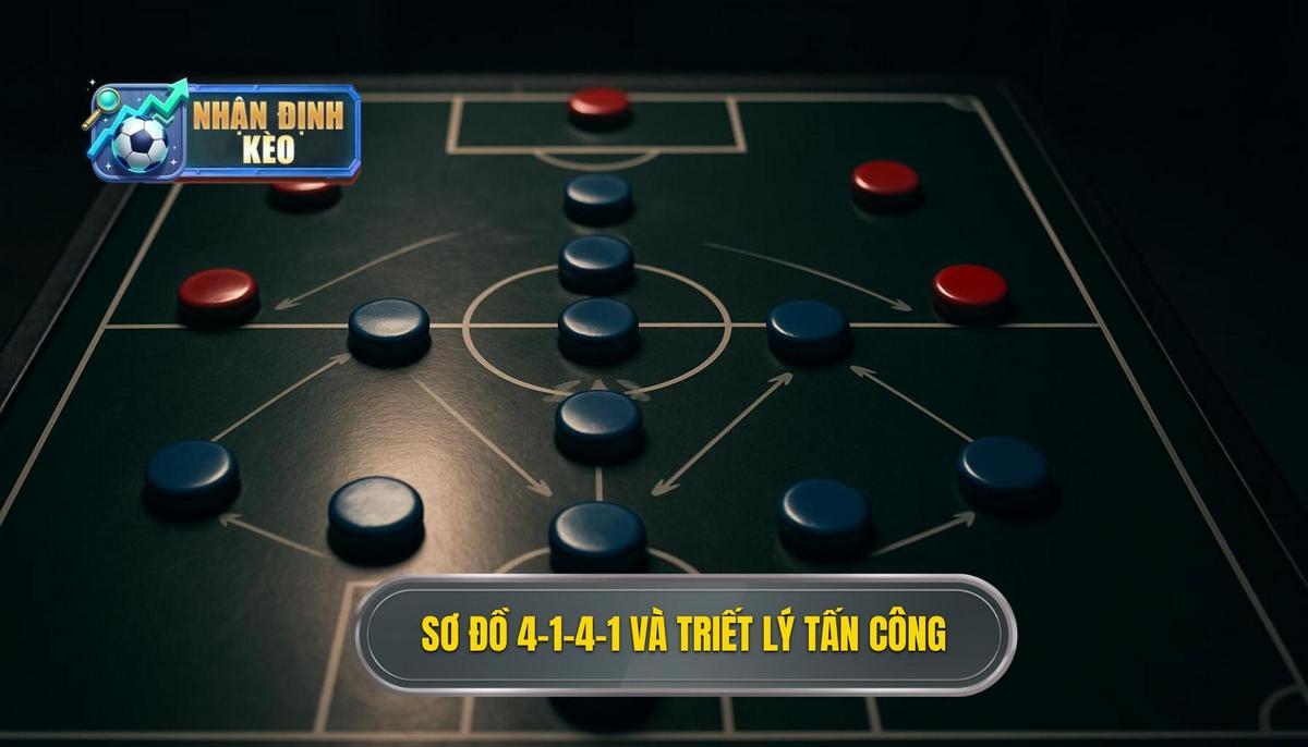 Tổng quan về sơ đồ 4-1-4-1 và triết lý tấn công