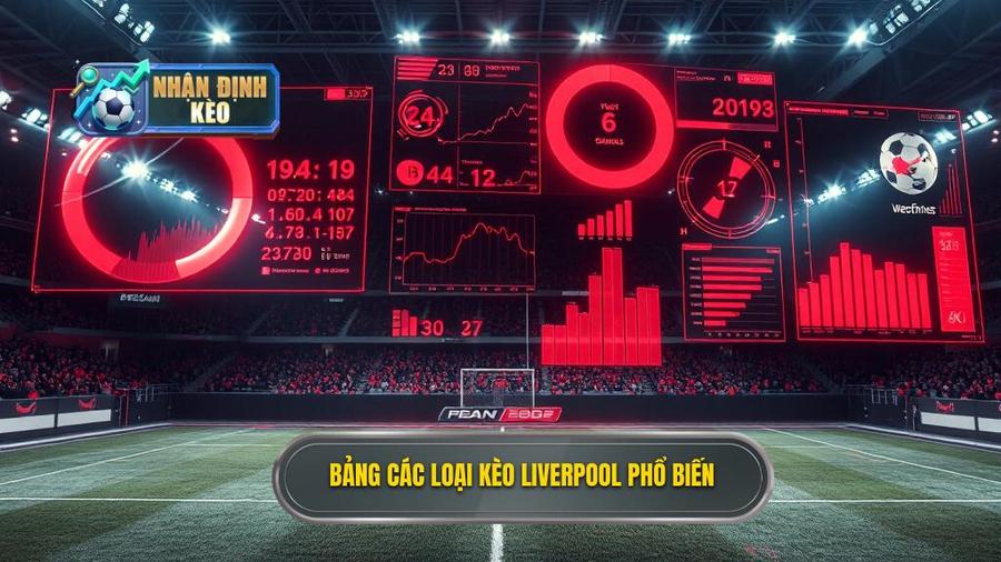 Bảng thống kê các loại kèo phổ biến khi soi kèo Liverpool