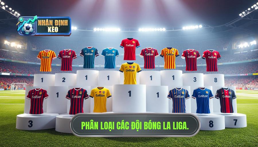 Bảng phân loại các nhóm đội bóng tại La Liga mùa này